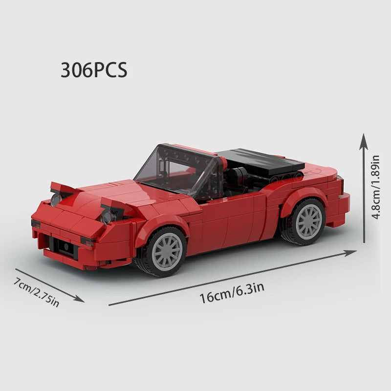 Mazda MX-5 Miata (Convertible) Racing Vehicle Brick Set