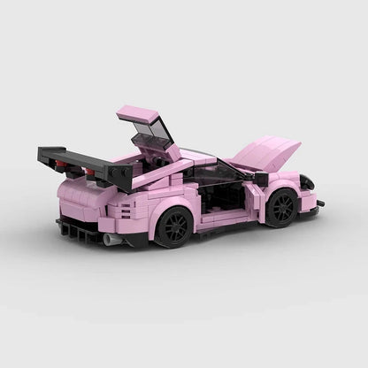 Porsche 911 GT3 RS (PINK) Racing Vehicle Brick Set