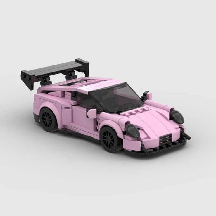 Porsche 911 GT3 RS (PINK) Racing Vehicle Brick Set