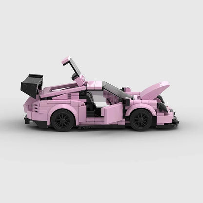 Porsche 911 GT3 RS (PINK) Racing Vehicle Brick Set