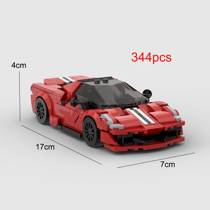 Ferrari 488 Pista Racing Vehicle Brick Set